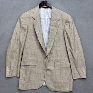 Beautiful Blue Beige Southwick Windowpane Plaid Sport Coat 42R